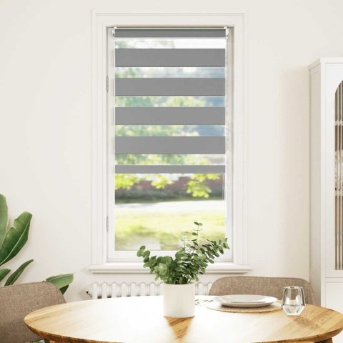 VidaXL Roleta Zebra 40,9x100 cm Szerokość tkaniny 36,7 cm szara