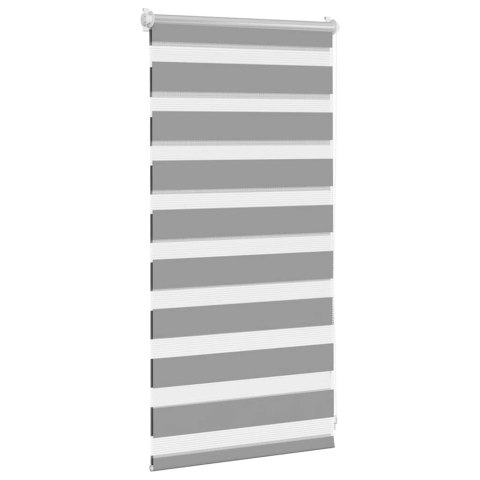 VidaXL Roleta Zebra 40,9x100 cm Szerokość tkaniny 36,7 cm szara