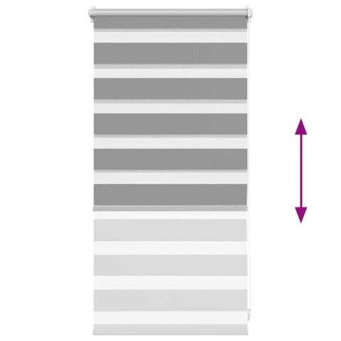 VidaXL Roleta Zebra 40,9x100 cm Szerokość tkaniny 36,7 cm szara