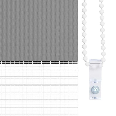 VidaXL Roleta Zebra 40,9x100 cm Szerokość tkaniny 36,7 cm szara