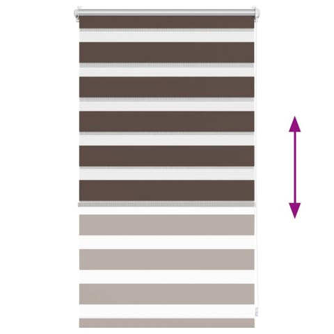 VidaXL Roleta Zebra 50,9x100 cm Szerokość tkaniny 46,7 cm kawa