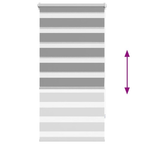 VidaXL Roleta Zebra 60,9x120 cm Szerokość tkaniny 56,7 cm szara