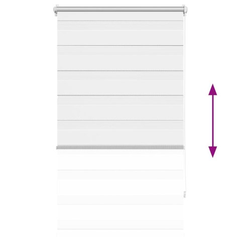 VidaXL Roleta Zebra 70,9x120 cm Szerokość tkaniny 66,7 cm biała