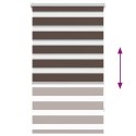 VidaXL Roleta Zebra 70,9x120 cm Szerokość tkaniny 66,7 cm kawa