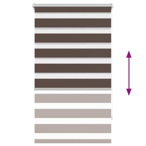 VidaXL Roleta Zebra 70,9x120 cm Szerokość tkaniny 66,7 cm kawa