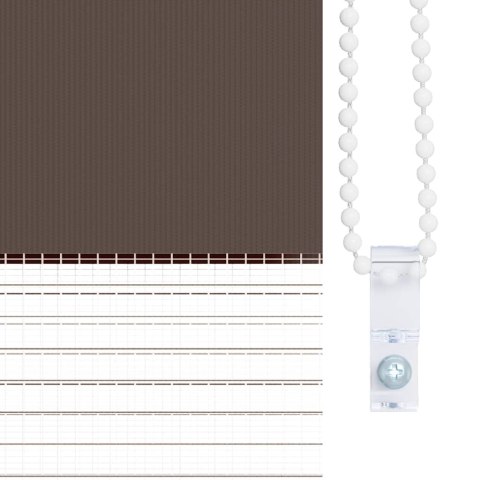 VidaXL Roleta Zebra 70,9x120 cm Szerokość tkaniny 66,7 cm kawa