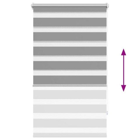 VidaXL Roleta Zebra 70,9x120 cm Szerokość tkaniny 66,7 cm szara