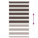 VidaXL Roleta Zebra 90,9x150 cm Szerokość tkaniny 86,7 cm kawa