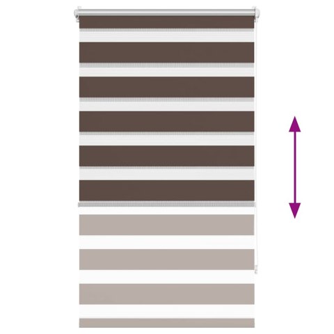 VidaXL Roleta Zebra 90,9x150 cm Szerokość tkaniny 86,7 cm kawa