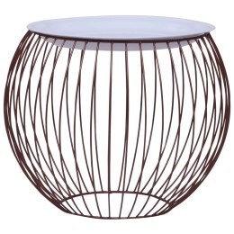 VidaXL Stolik kawowy, złoty, Ø 41 cm