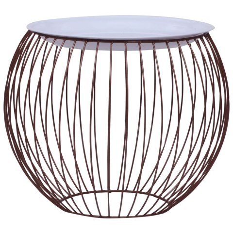 VidaXL Stolik kawowy, złoty, Ø 41 cm