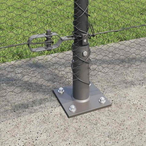 VidaXL Słupek ogrodzeniowy. Szary