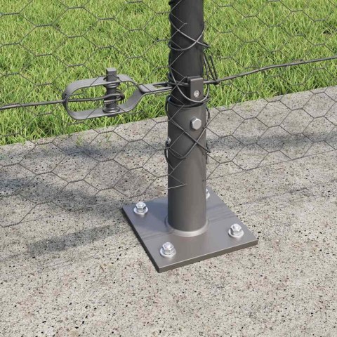 VidaXL Słupek ogrodzeniowy. Szary