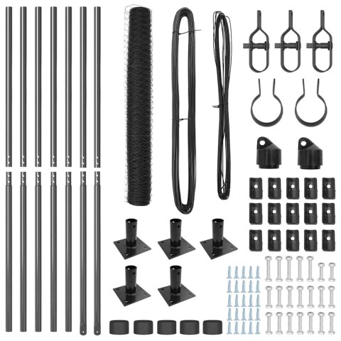 VidaXL Słupek ogrodzeniowy. Szary