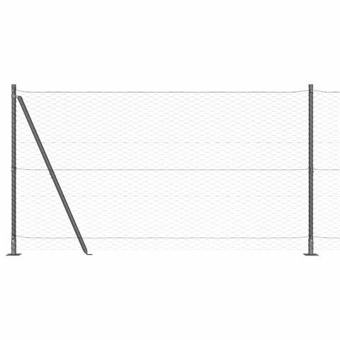 VidaXL Słupek ogrodzeniowy. Szary