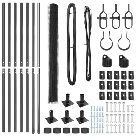 VidaXL Słupek ogrodzeniowy. Szary