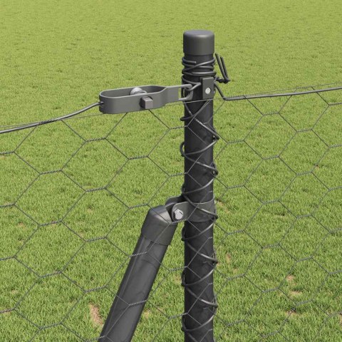 VidaXL Słupek ogrodzeniowy. Szary