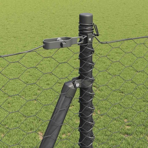 VidaXL Słupek ogrodzeniowy. Szary