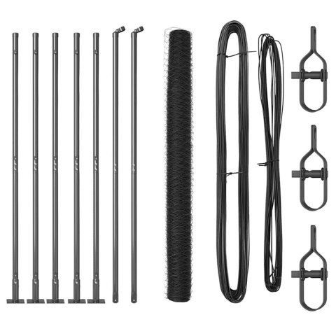 VidaXL Słupek ogrodzeniowy. Szary