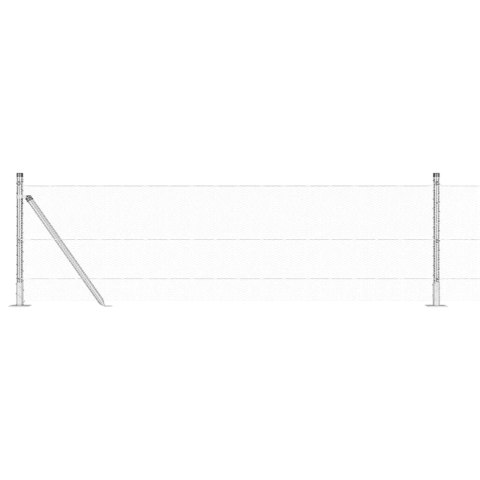 VidaXL Słupek ogrodzeniowy. srebrny