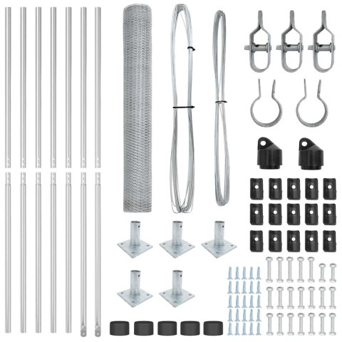 VidaXL Słupek ogrodzeniowy. srebrny