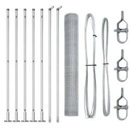 VidaXL Słupek ogrodzeniowy. srebrny