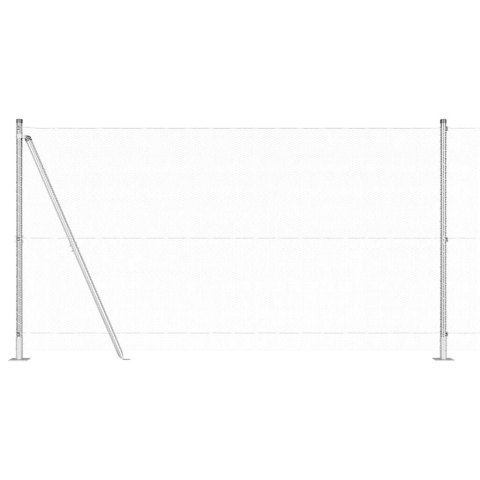 VidaXL Słupek ogrodzeniowy. srebrny