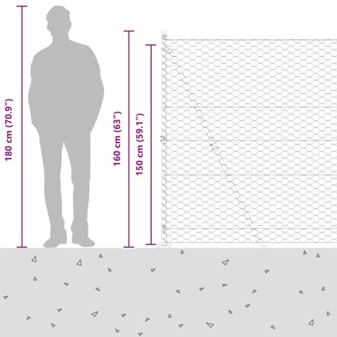 VidaXL Słupek ogrodzeniowy. srebrny