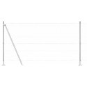 VidaXL Słupek ogrodzeniowy. srebrny