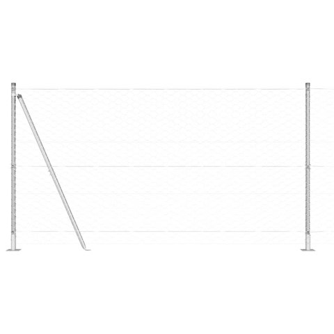 VidaXL Słupek ogrodzeniowy. srebrny