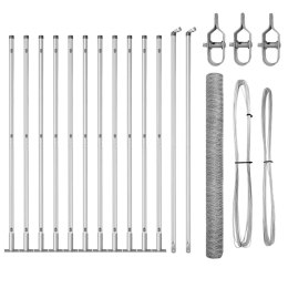 VidaXL Słupek ogrodzeniowy. srebrny