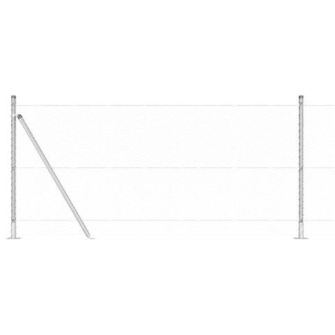 VidaXL Słupek ogrodzeniowy. srebrny