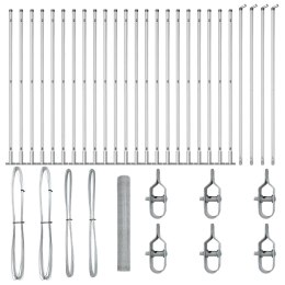 VidaXL Słupek ogrodzeniowy. srebrny