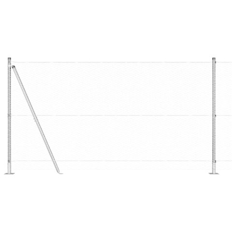 VidaXL Słupek ogrodzeniowy. srebrny