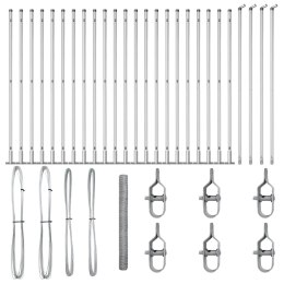 VidaXL Słupek ogrodzeniowy. srebrny