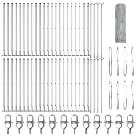 VidaXL Słupek ogrodzeniowy. srebrny