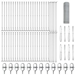 VidaXL Słupek ogrodzeniowy. srebrny