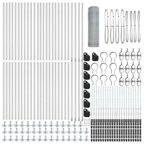VidaXL Słupek ogrodzeniowy. srebrny