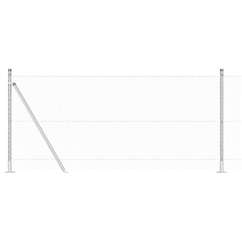 VidaXL Słupek ogrodzeniowy. srebrny