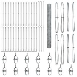 VidaXL Słupek ogrodzeniowy. srebrny