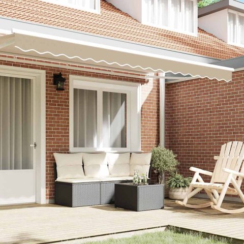 VidaXL Faldra do Markizy Beżowy 380 x 20 cm Płótno