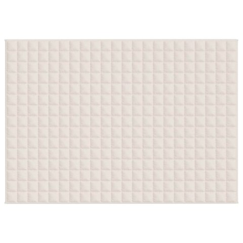 VidaXL Koc obciążeniowy, kremowy, 155x220 cm, 11 kg, tkanina