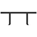 VidaXL Oparcie do sofy z palet, czarne, 110 cm, żelazo