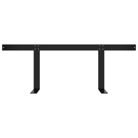 VidaXL Oparcie do sofy z palet, czarne, 110 cm, żelazo