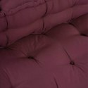 VidaXL Poduszka do sofy paletowej 2 pcs Bordowy 120 x 80 x 38 cm
