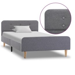 VidaXL Rama łóżka, jasnoszara, tapicerowana tkaniną, 100 x 200 cm