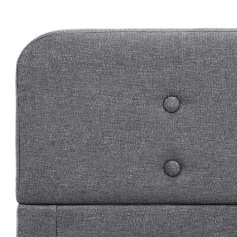 VidaXL Rama łóżka, jasnoszara, tapicerowana tkaniną, 100 x 200 cm