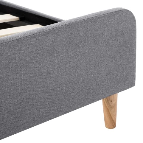 VidaXL Rama łóżka, jasnoszara, tapicerowana tkaniną, 100 x 200 cm