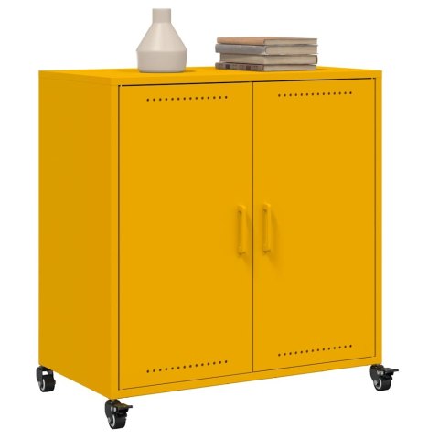 VidaXL Szafka, musztardowa, 68x39x72 cm, stalowa