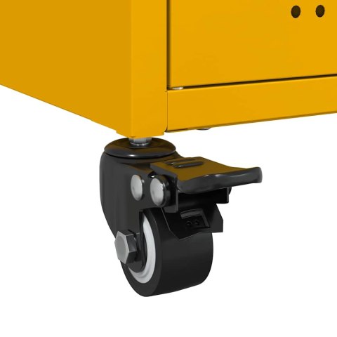 VidaXL Szafka, musztardowa, 68x39x72 cm, stalowa